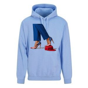 Kamala Harris With High Heels Stepping On Red Hat Gift Unisex Surf Hoodie