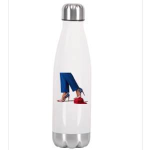 Kamala Harris With High Heels Stepping On Red Hat Gift Stainless Steel Insulated Water Bottle