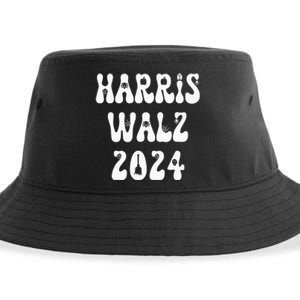 Kamala Harris Walz 2024 Spider Letter Font Halloween Sustainable Bucket Hat