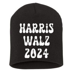 Kamala Harris Walz 2024 Spider Letter Font Halloween Short Acrylic Beanie