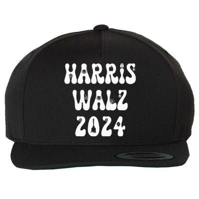 Kamala Harris Walz 2024 Spider Letter Font Halloween Wool Snapback Cap