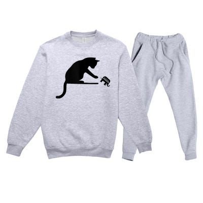 Kamala Harris Walz 2024 Harris Waltz Vp President Cat Ladies Premium Crewneck Sweatsuit Set