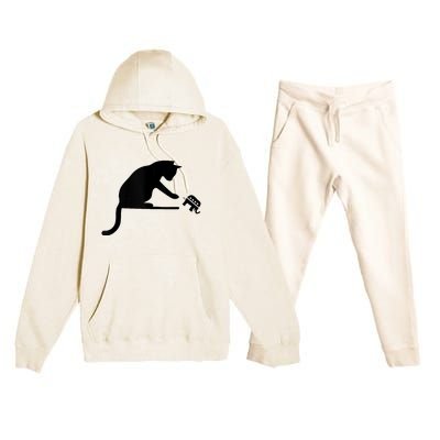 Kamala Harris Walz 2024 Harris Waltz Vp President Cat Ladies Premium Hooded Sweatsuit Set