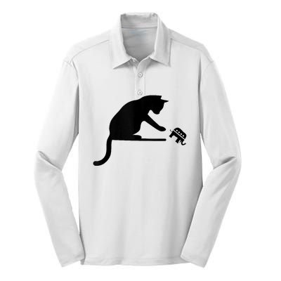 Kamala Harris Walz 2024 Harris Waltz Vp President Cat Ladies Silk Touch Performance Long Sleeve Polo