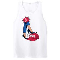 Kamala Harris With High Heels Stepping On Red Hat 2024 Funny PosiCharge Competitor Tank