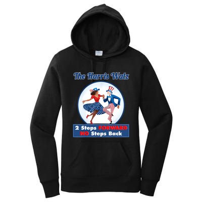 Kamala Harris Walz 2024 Waltz Dance 2 Steps Forward Not Back Women's Pullover Hoodie