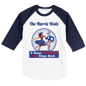 Kamala Harris Walz 2024 Waltz Dance 2 Steps Forward Not Back Baseball Sleeve Shirt