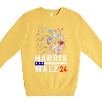 Kamala Harris Walz 2024 Harris Waltz Democratic Vp President Premium Crewneck Sweatshirt