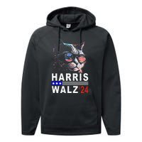 Kamala Harris Walz 2024 Harris Waltz Democratic Vp President Performance Fleece Hoodie