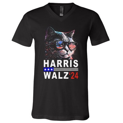 Kamala Harris Walz 2024 Harris Waltz Democratic Vp President V-Neck T-Shirt