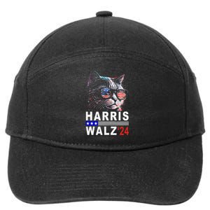 Kamala Harris Walz 2024 Harris Waltz Democratic Vp President 7-Panel Snapback Hat