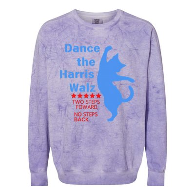 Kamala Harris Walz 2024 Waltz Dance 2 Steps Forward Colorblast Crewneck Sweatshirt