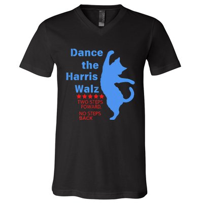 Kamala Harris Walz 2024 Waltz Dance 2 Steps Forward V-Neck T-Shirt