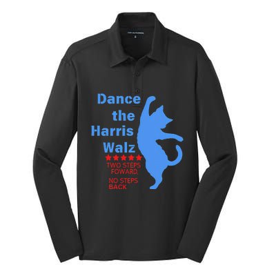 Kamala Harris Walz 2024 Waltz Dance 2 Steps Forward Silk Touch Performance Long Sleeve Polo