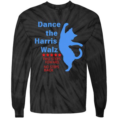 Kamala Harris Walz 2024 Waltz Dance 2 Steps Forward Tie-Dye Long Sleeve Shirt