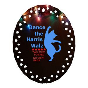 Kamala Harris Walz 2024 Waltz Dance 2 Steps Forward Ceramic Oval Ornament