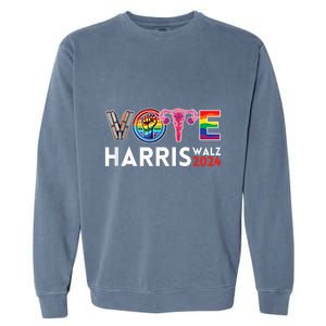 Kamala Harris Walz 2024 Lgbt Vote Harris Walz Waltz Garment-Dyed Sweatshirt