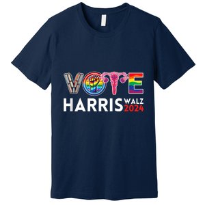 Kamala Harris Walz 2024 Lgbt Vote Harris Walz Waltz Premium T-Shirt