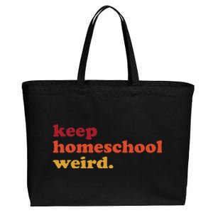 Keep Homeschool Weird Teacher Funny Homeschool Mom Cotton Canvas Jumbo Tote