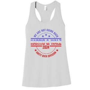 Kamala Harris Waltz 2024 We Are Not Going Back Women's Racerback Tank