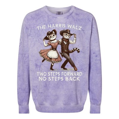 Kamala Harris Walz 2024 Waltz Dance 2 Steps Forward Not Back Colorblast Crewneck Sweatshirt