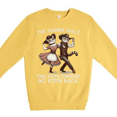 Kamala Harris Walz 2024 Waltz Dance 2 Steps Forward Not Back Premium Crewneck Sweatshirt