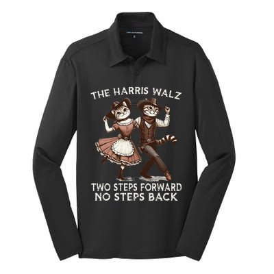 Kamala Harris Walz 2024 Waltz Dance 2 Steps Forward Not Back Silk Touch Performance Long Sleeve Polo