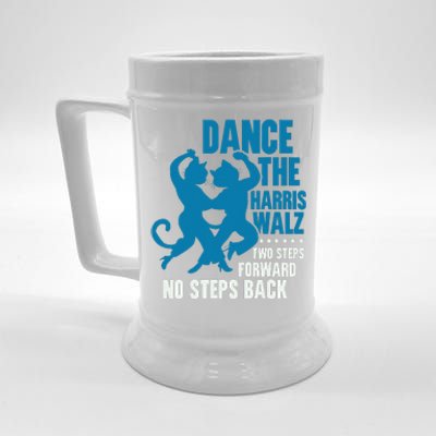 Kamala Harris Walz 2024 Waltz Dance 2 Steps Forward Not Back Beer Stein