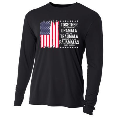 Kamala Harris Walz 2024 We Can End Dramala Traumala Cooling Performance Long Sleeve Crew