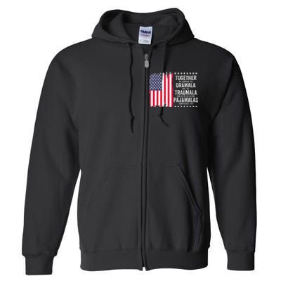 Kamala Harris Walz 2024 We Can End Dramala Traumala Full Zip Hoodie