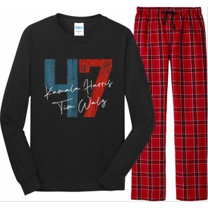 Kamala Harris Walz 2024 Harris Waltz President Democratic 47 Long Sleeve Pajama Set