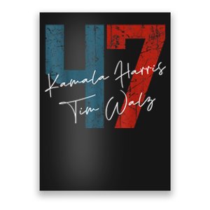 Kamala Harris Walz 2024 Harris Waltz President Democratic 47 Poster