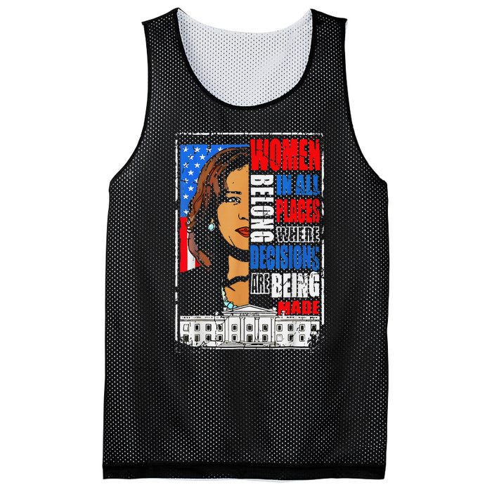 Kamala Harris Wo Belong In Place Where Decisions Are Made Mesh Reversible Basketball Jersey Tank