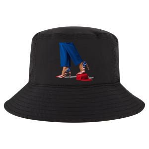 Kamala Harris With High Heels Stepping On Red Hat Cool Comfort Performance Bucket Hat