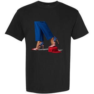 Kamala Harris With High Heels Stepping On Red Hat Garment-Dyed Heavyweight T-Shirt