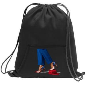 Kamala Harris With High Heels Stepping On Red Hat Sweatshirt Cinch Pack Bag