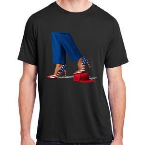 Kamala Harris With High Heels Stepping On Red Hat Adult ChromaSoft Performance T-Shirt