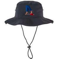 Kamala Harris With High Heels Stepping On Red Hat Legacy Cool Fit Booney Bucket Hat