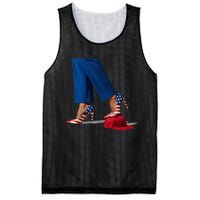 Kamala Harris With High Heels Stepping On Red Hat Mesh Reversible Basketball Jersey Tank