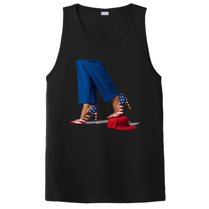 Kamala Harris With High Heels Stepping On Red Hat PosiCharge Competitor Tank