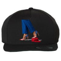 Kamala Harris With High Heels Stepping On Red Hat Wool Snapback Cap