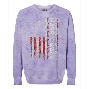 Kamala Harris Walz 2024 Harris Waltz Vp President 47th Flag Colorblast Crewneck Sweatshirt