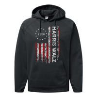 Kamala Harris Walz 2024 Harris Waltz Vp President 47th Flag Performance Fleece Hoodie