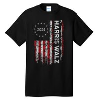 Kamala Harris Walz 2024 Harris Waltz Vp President 47th Flag Tall T-Shirt