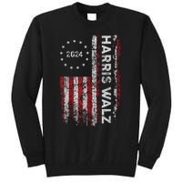 Kamala Harris Walz 2024 Harris Waltz Vp President 47th Flag Tall Sweatshirt