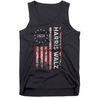 Kamala Harris Walz 2024 Harris Waltz Vp President 47th Flag Tank Top