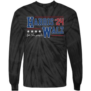 Kamala Harris Walz Kamala Harris President 2024 Tie-Dye Long Sleeve Shirt