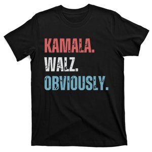 Kamala Harris Walz Obviously T-Shirt