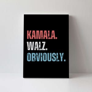 Kamala Harris Walz Obviously Canvas