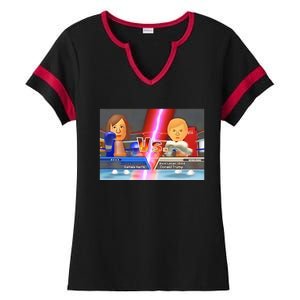 Kamala Haris X Donald Trump Mii Boxing Presidential Election Ladies Halftime Notch Neck Tee